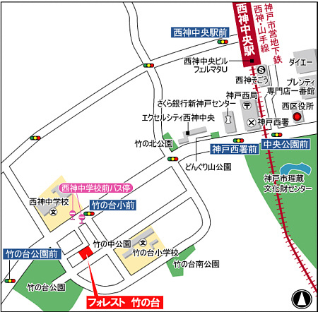 フォレスト竹の台の地図