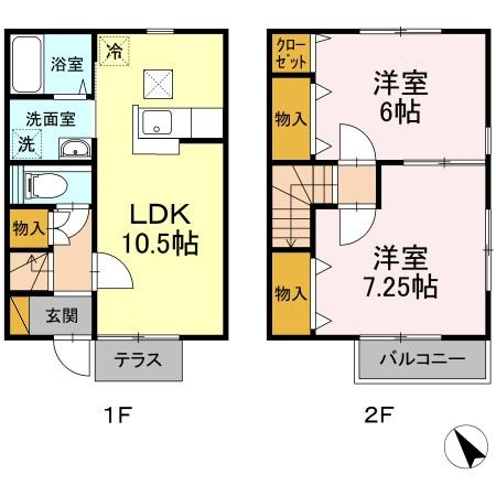 【間取り】 | RHB御成台D