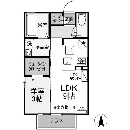【間取り】 | アエラス　Ｄ