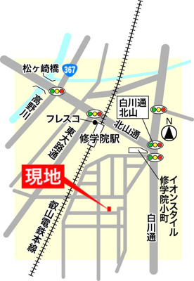 【地図】 | 修学院柳ヶ坪町　中古戸建〇2020年築・生活便利〇