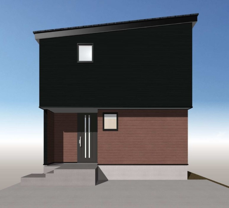 見附市昭和町１丁目　新築住宅２号棟の外観パース|外観
