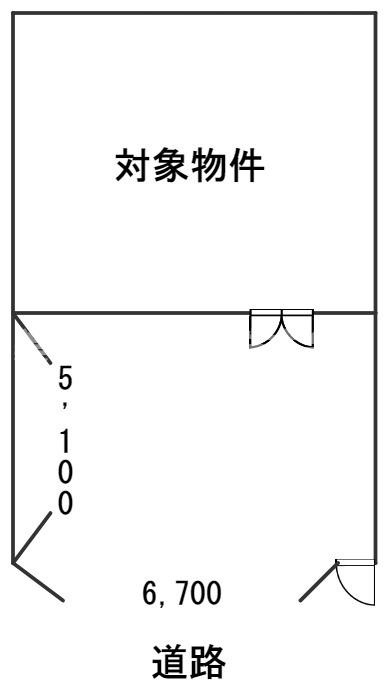 ６０６７７　岐阜市中川原事務所付住居の区画図