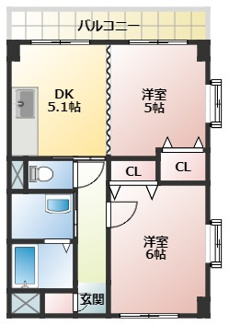 【間取り】 | ＹＫハイツ西明石北