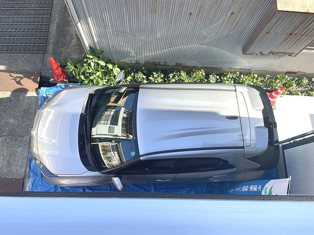 高知市桜井町2丁目　新築住宅の駐車場|バルコニーから撮影