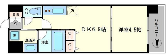 S-RESIDENCE淀屋橋の間取り