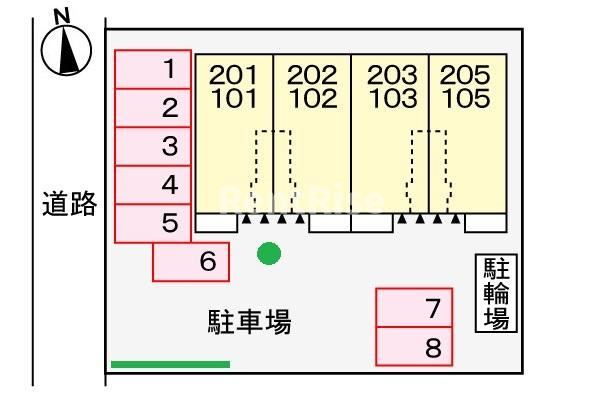 ベル　アンジュの区画図|駐車場