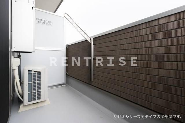 一宮市木曽川町黒田字酉新田西ノ切のアパートのバルコニー|バルコニー