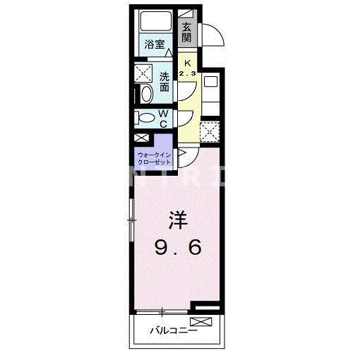 一宮市木曽川町黒田字酉新田西ノ切のアパートの間取り|間取図