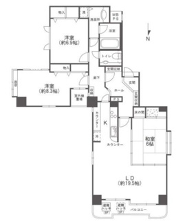 【間取り】 | メロディーハイム二条城