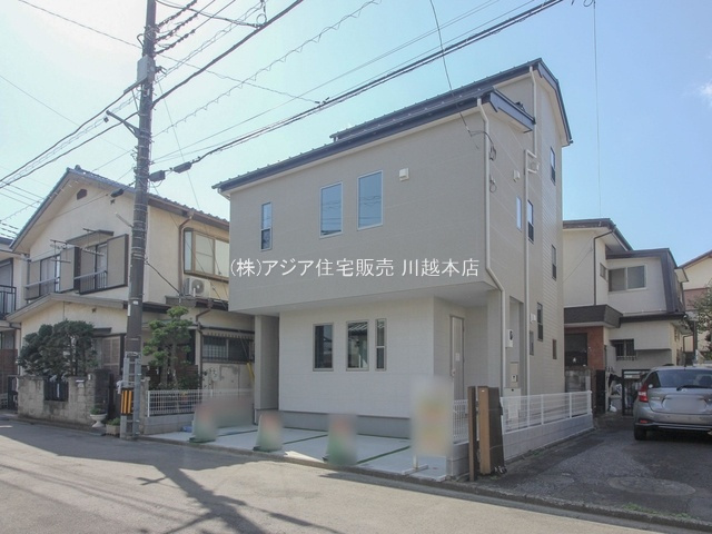 川越市砂新田R4-A　新築戸建の前面道路含む現地写真|東側6.0ｍ公道