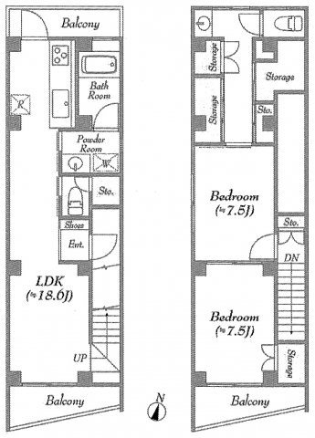 リヨンドール目黒の間取り