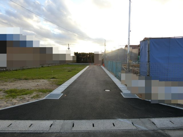 米子市大崎分譲地の前面道路含む現地写真