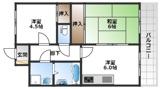 【間取り】 | グリーンコーポ