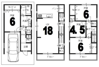 【間取り】 | 岩田町6丁目　新築戸建