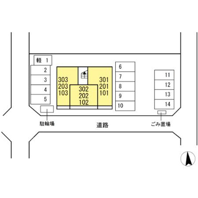 【区画図】 | D-room北浜 | 駐車場配置図