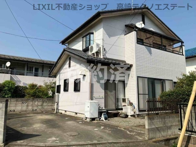 高崎市小八木町売地の外観|南道路より撮影（建物は2000年建築）