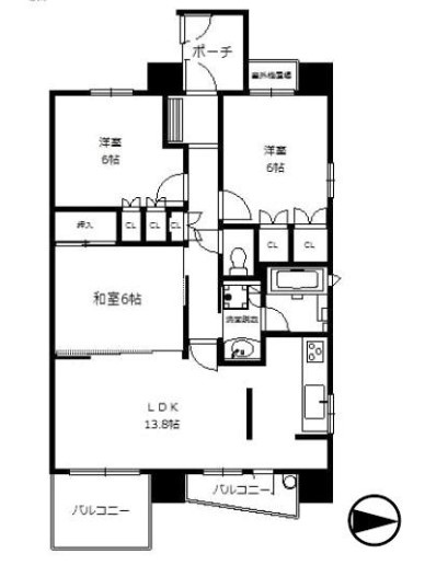 リベール南堀江アネックスの間取り