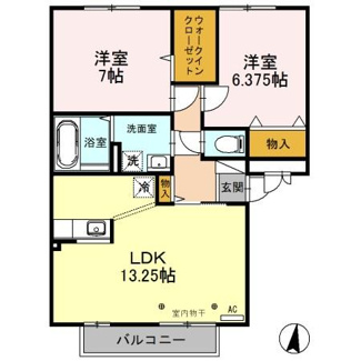 【間取り】 | サニーウッドＤ