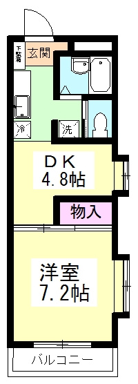 グローリアコーポ【当社管理物件】の間取り|反転タイプございます
