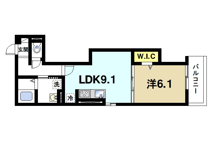 シュエット四条大路の間取り|1LDKの間取りです