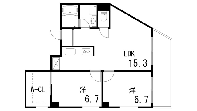 レシア六甲の間取り