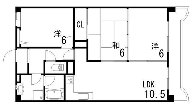 カウリー芦屋の間取り