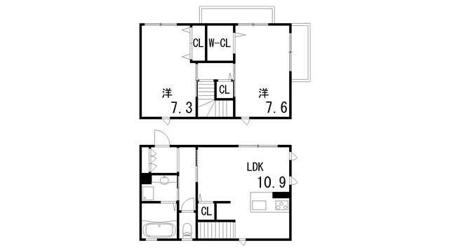 摂州打出住の間取り