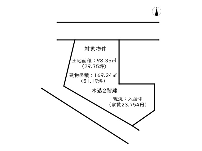 【区画図】 | 姫路市飾磨区中浜町2丁目／収益店舗付住宅