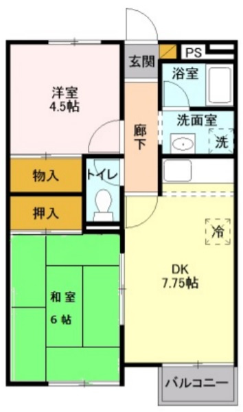 フラットⅠの間取り