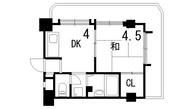 東芦屋マンションの間取り