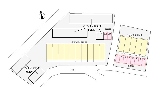 メゾンまえはたⅡの区画図