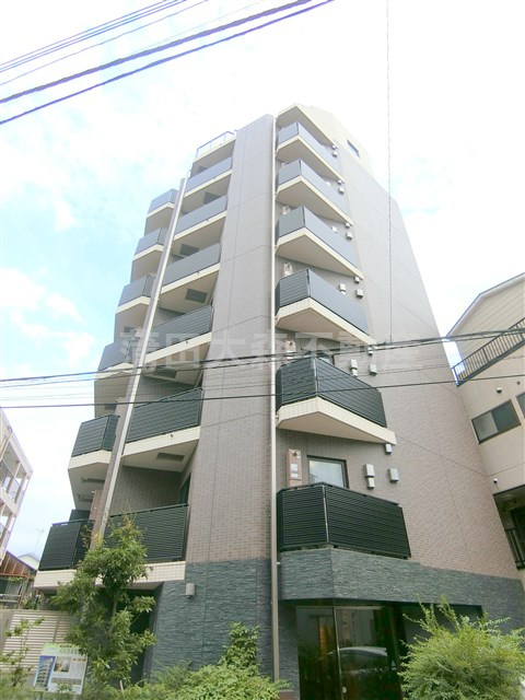 ブライズ蒲田SOUTHの外観|外観　2017年8月築　RC鉄筋コンクリート造地上階建8階建て1K～1LDK総戸数41戸Wi-Fiインターネット無料の分譲賃貸マンション　東京都大田区南蒲田3丁目　京急空港線糀谷駅最寄り