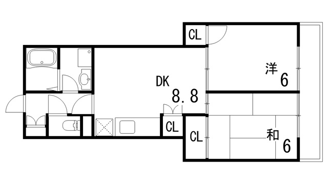 エスポワール魚崎の間取り