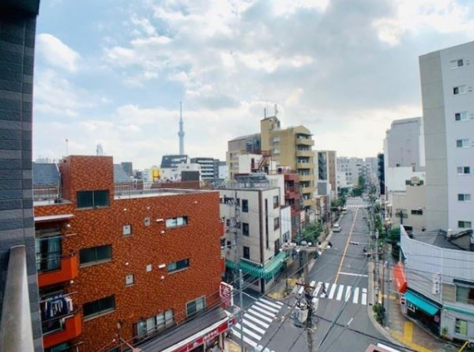 台東区千束３丁目の賃貸マンションのバルコニー|眺望