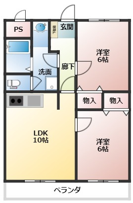 ジョイフル旭ヶ丘の間取り