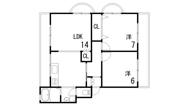 芦屋東山プリンスの間取り
