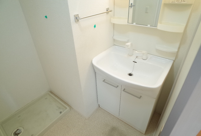 ソレーユコートA棟の洗面所