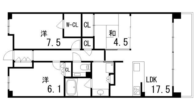パークシュロス芦屋の間取り