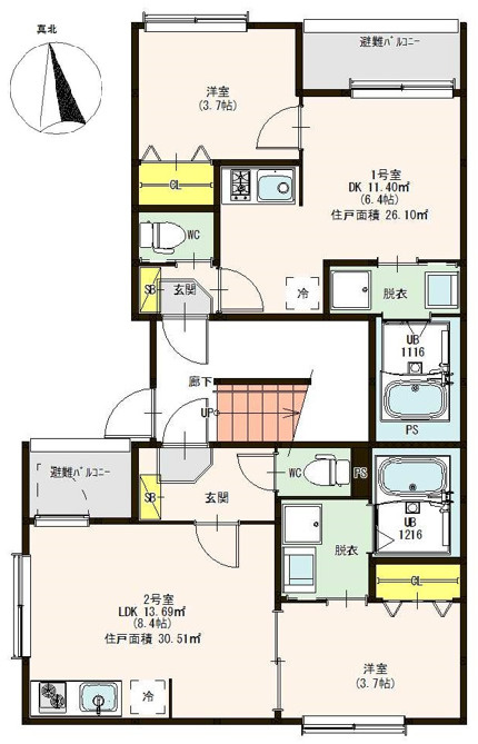 ラヴィアナ豊田本町の区画図