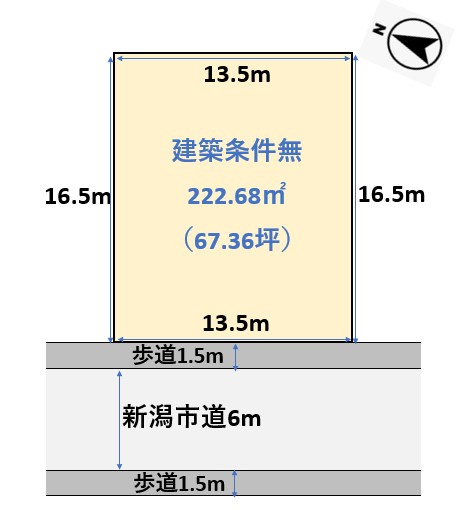 中央区京王1丁目　売地の土地図