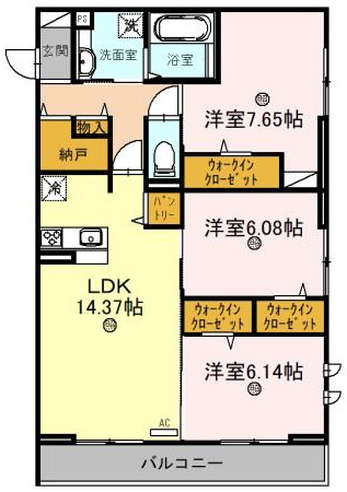 グランセレーナオオクボの間取り