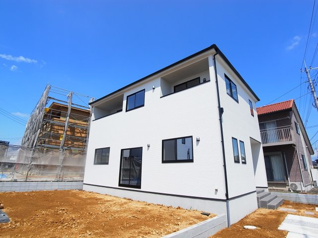 新築　高崎市金古町2期　1号棟の外観|現地写真　完成しました！物件のご内覧等、お気軽にお問合せください♪　
