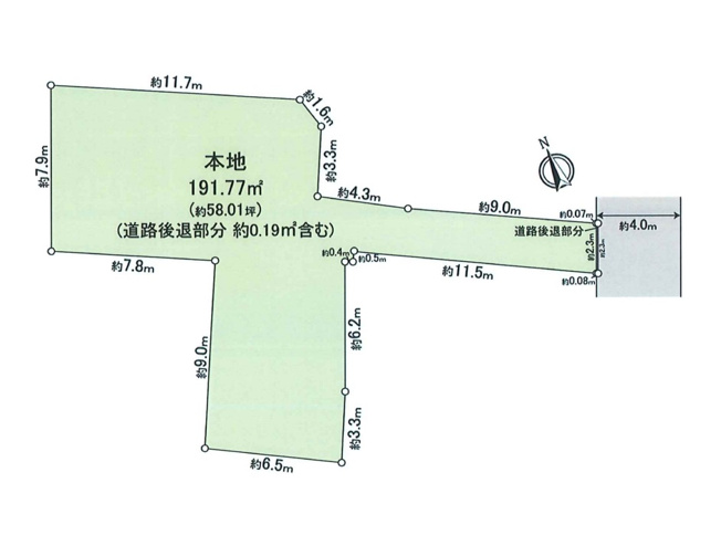 【土地図】 | 西荻南2丁目　売地 | 敷地約58坪と広々！JR中央線「西荻窪」駅徒歩５分の好立地♪広いお庭付きの一戸建てや賃貸併用住宅の建築にオススメな売地です。
