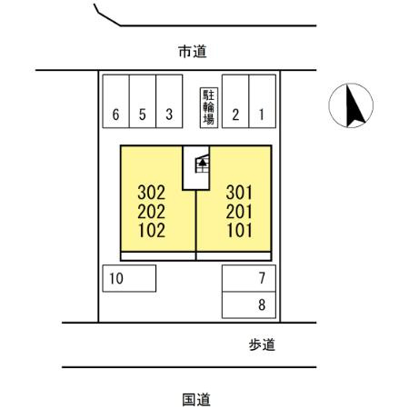 D-Square八町通の区画図