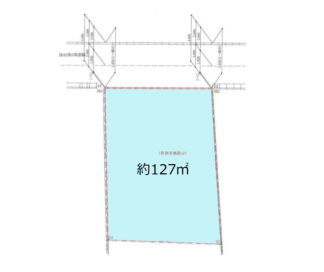 【土地図】 | 永福４丁目　売地 | 建築条件なし、京王井の頭線「永福町」駅徒歩９分の整形地！更地渡し♪お好きなハウスメーカーでの建築が可能です！