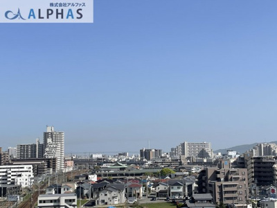 【展望】 | プレステージ西明石Ⅲ　 | バルコニーから明石海峡大橋・淡路島・海が一望できます♪