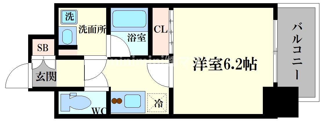 セイワパレス真田山公園南の間取り