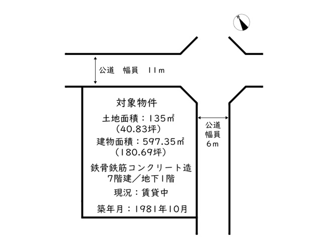 【区画図】 | エイトビル魚町／ビル　オーナーチェンジ