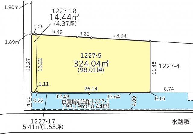 武蔵野市境５丁目 売地の土地図