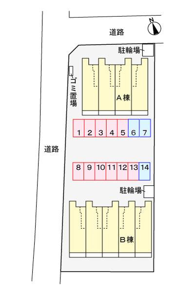 サニーグランツ・Bの区画図
